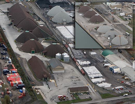 Overhead view, 1997, of the Belton terminal of The Agromart Group